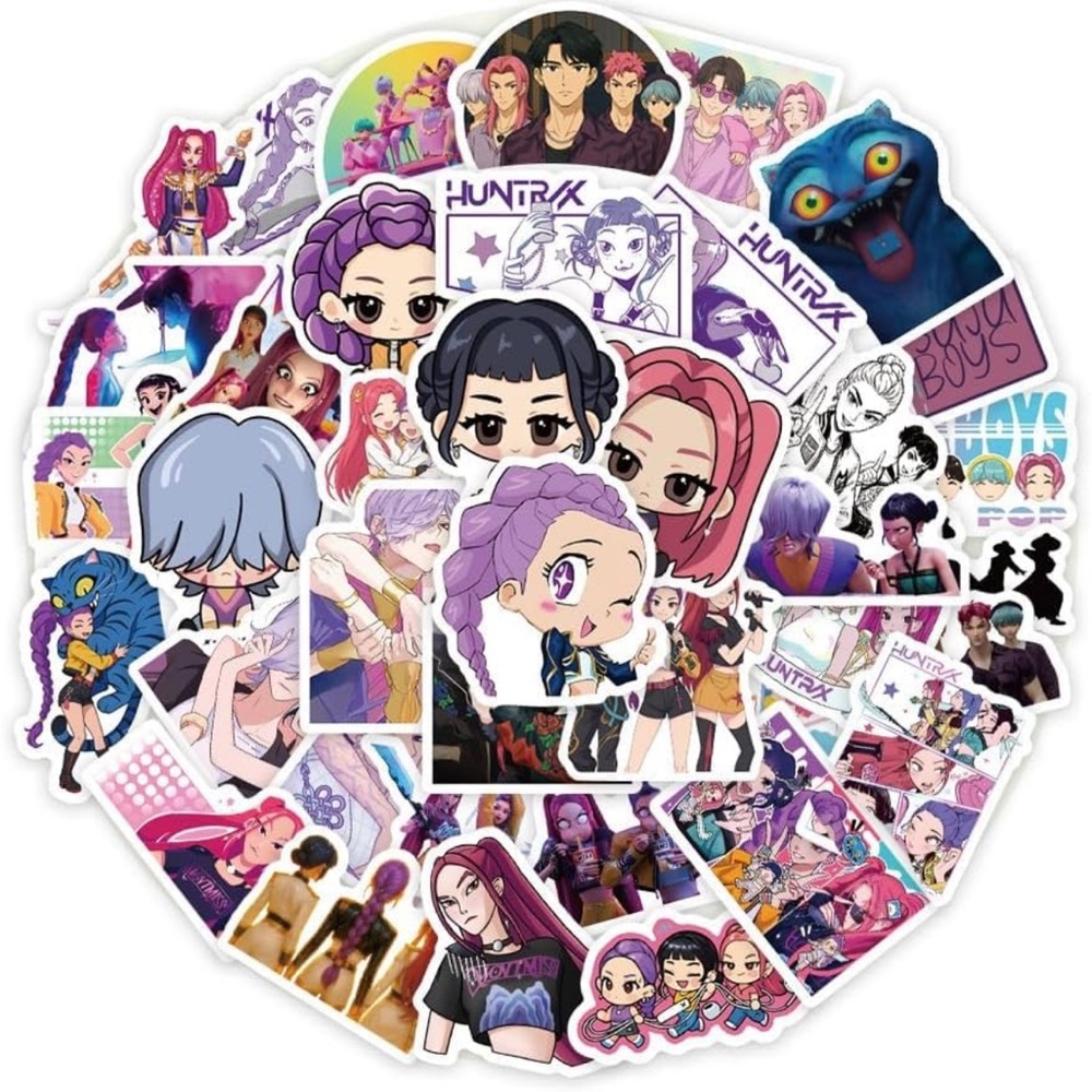 K-Pop Demon Hunters Anime Sticker Pack 74pcs